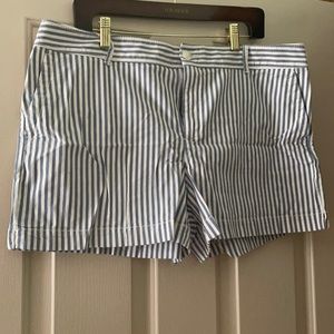 Loft Blue and White Stripped Shorts